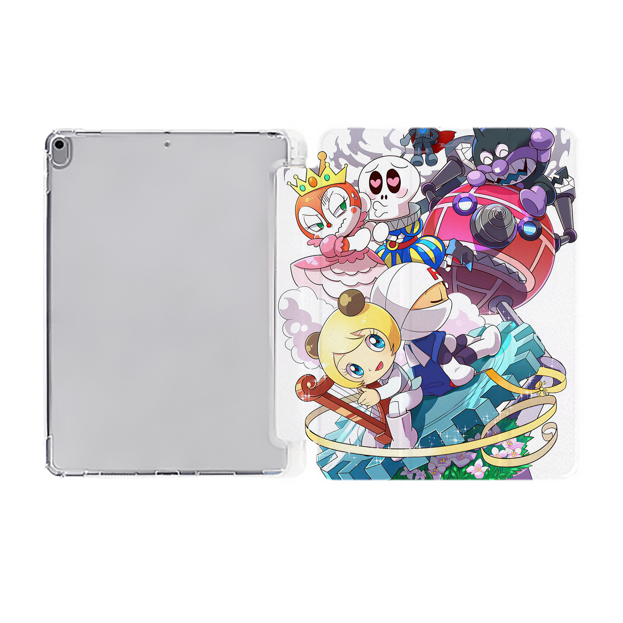 （画像用） アンパンマン Anpanman IPad ケース ペン収納付き 三つ折りスタンド PUレザー×シリコン 対応機種9.5/10.5/10.9インチ